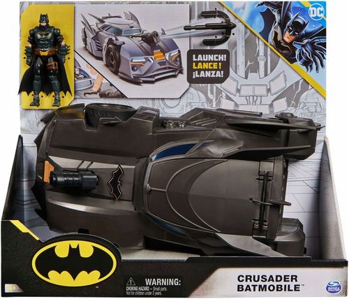 DC COMICS POJAZD BATMOBILE Z WYRZUTNIĄ + FIGURKA LALKA BATMAN 10 CM ZESTAW na Arena.pl