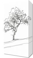Obraz 20x40cm Drzewo w Zarysie
