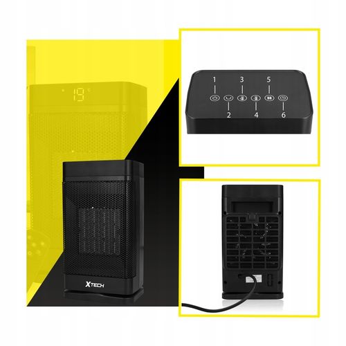 TERMOWENTYLATOR PRZENOŚNY GRZEJNIK FARELKA DO POKOJU Z PILOTEM 1500 W na Arena.pl