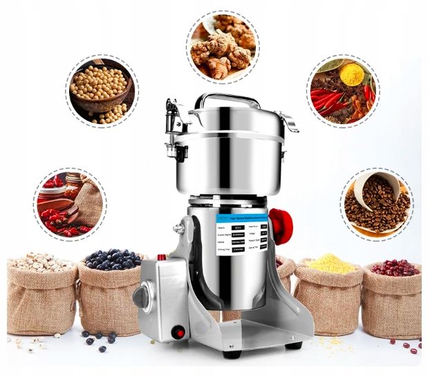 młynek do mielenia ziaren kawy przypraw zboża ziół elektryczny młyn 800g zdjęcie 8