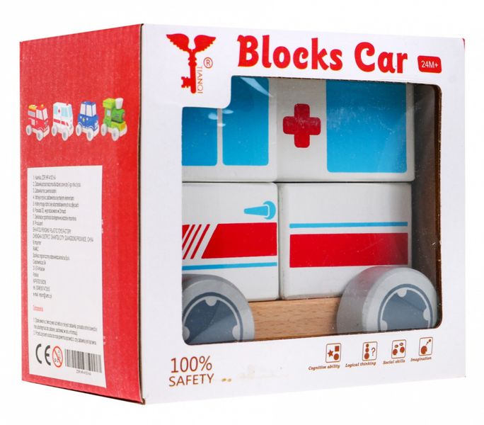 Drewniane Autko Ambulans zdjęcie 5