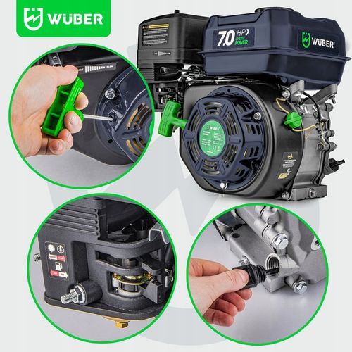 SILNIK SPALINOWY BENZYNOWY ZAGĘSZCZARKI GLEBOGRYZARKI 7KM 19MM OHV + OLEJ na Arena.pl