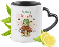 Dla Dentysty Kubek Czarny Z Uszkiem W Kształcie Serca Na Prezent