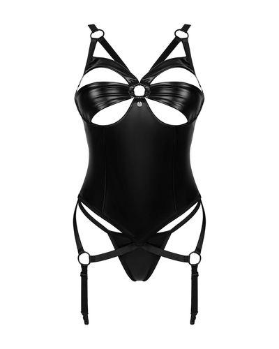 Seksowny Czarny Komplet Gorset i Stringi Armares Obsessive XL/XXL na Arena.pl