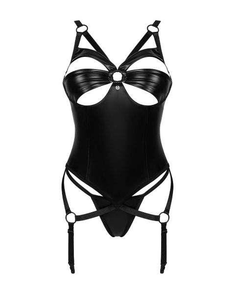 Seksowny Czarny Komplet Gorset i Stringi Armares Obsessive XL/XXL zdjęcie 3