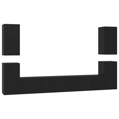 Zestaw szafek RTV 7 pcs Czarny dąb 60 x 30 x 30 cm na Arena.pl