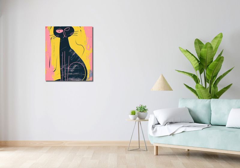Obraz 60x70cm Kontrastowa Kotka zdjęcie 2