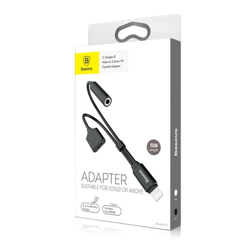 ADAPTER BASEUS PRZEJŚCIÓWKA IPHONE MINI JACK 3.5 na Arena.pl