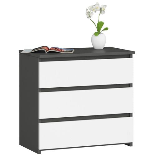 KOMODA CL3 3SZ CLP GRAFIT SZARY / BIAŁA na Arena.pl