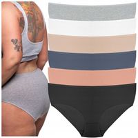 Majtki Bawełniane Wysoki Stan Wygodne Figi Damskie Zestaw Plus Size 5XL x 6