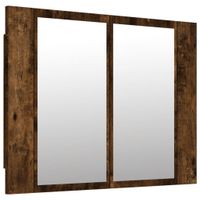 Szafka łazienkowa z lustrem, przydymiony dąb, 60x12x45 cm