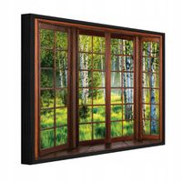 Obraz W Ramie Na Płótnie Do Sypialni Salonu 3D Okno 60x40