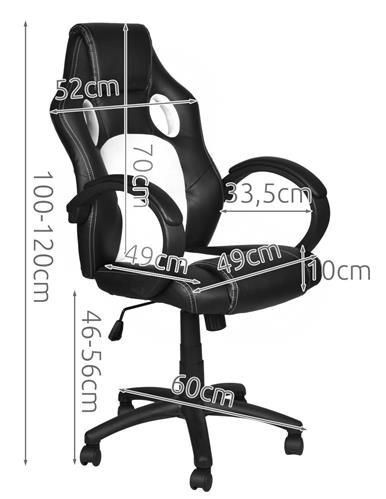 Fotel biurowy sportowy basic - biały na Arena.pl