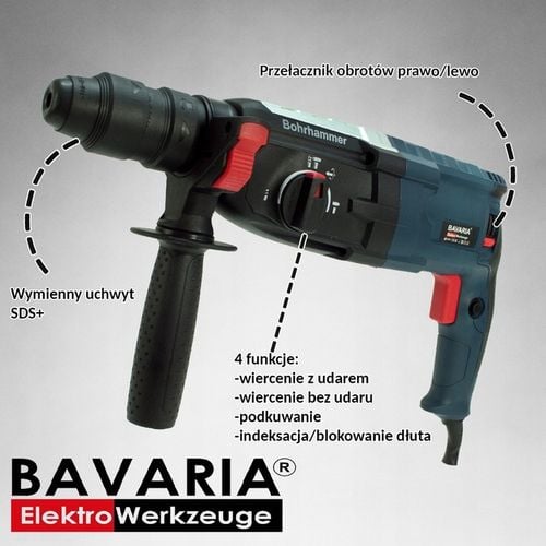 Młotowiertarka Udarowa Wiertarka Pneumatyczna BAVARIA SDS PLUS na Arena.pl