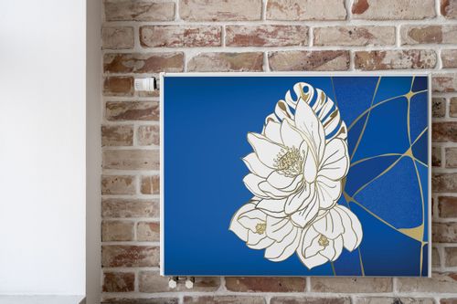 Osłona MAGNETYCZNA Grzejnika Kwiat Lotosu Line Art 120cm x 60cm na Arena.pl