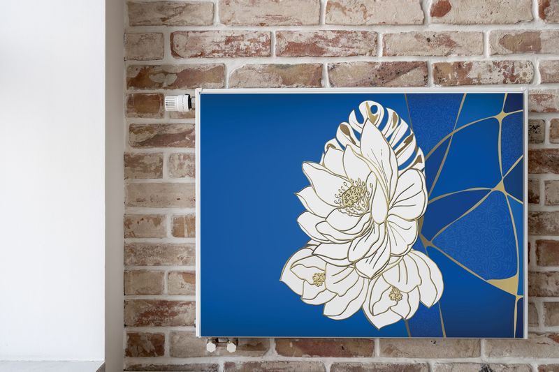 Osłona MAGNETYCZNA Grzejnika Kwiat Lotosu Line Art 120cm x 60cm zdjęcie 6