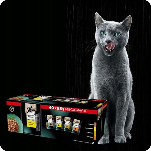 MOKRA KARMA DLA KOTA SHEBA DELICACY DROBIOWE SMAKI W GALARETCE 40x85G na Arena.pl