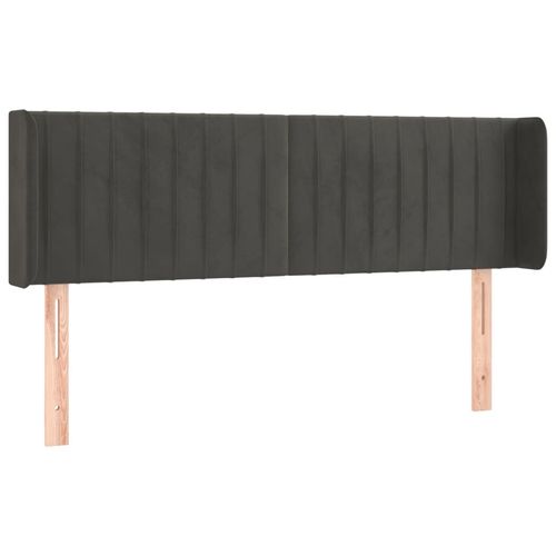 Zagłówek uszak, ciemnoszary, 147x16x78/88 cm, aksamit na Arena.pl