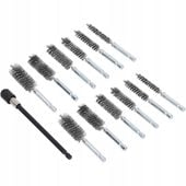Szczotki cylindryczne wyciory 12 szt. z przedłużką HEX Falon-Tech FT1257