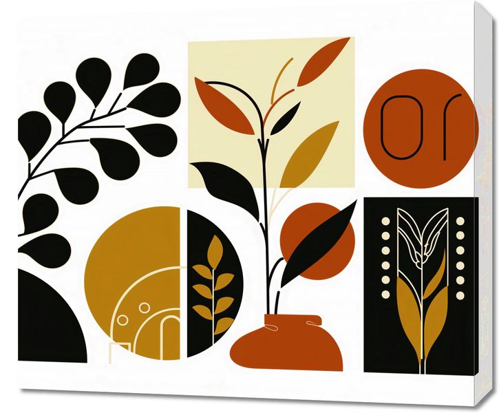 Obraz 70x60cm Kolaż Botaniczny zdjęcie 1