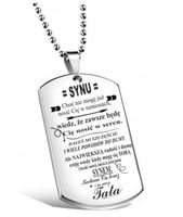 NASZYJNIK DLA SYNA OD TATY NA URODZINY NIEŚMIERTELNIK DLA CHŁOPAKA G3204002