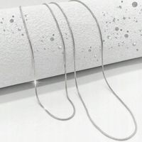 NASZYJNIK Łańcuszek 42 cm Srebrny 925 GRUBA LINKA ŻMIJKA ŻYŁKA OKRĄGŁA