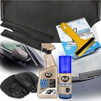 ZESTAW ZIMOWY auta MATA ANTYSZRONOWA LUSTERKA WYCIERACZKI SKROBACZKA ALASKA