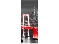 40X100CM TOKYO MOST TĘCZOWY CZERWIENI OBRAZ DRUK PION