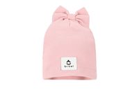 BROEL WIOLA czapka prążkowana z kokardą różowa 48-50