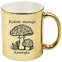 KUBEK ZŁOTY PREZENT DLA EMERYTA EMERYTKI POŻEGNANIE W PRACY URODZINY