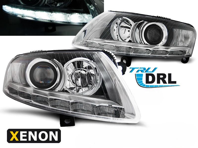 REFLEKTORY LAMPY Do AUDI A6 C6 OD 2004 DO 2008 LED DO JAZDY DZIENNEJ XENON zdjęcie 2