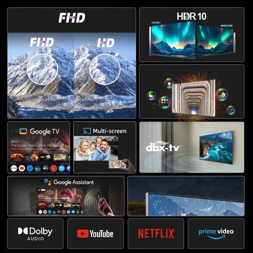 Telewizor CHiQ 32 cale LF32FT Smart TV Full HD HDR10 Google TV Dolby na Arena.pl