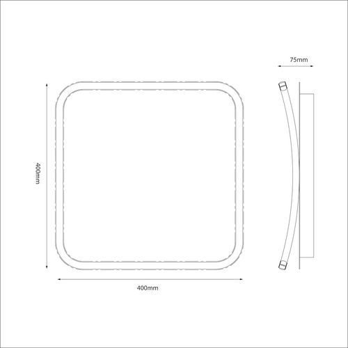 Lampa sufitowa CALI square 30W LED na Arena.pl