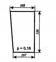 szyba przednia dolna do ciągnika MTZ Belarus kabina Szyszka Sapieżyn