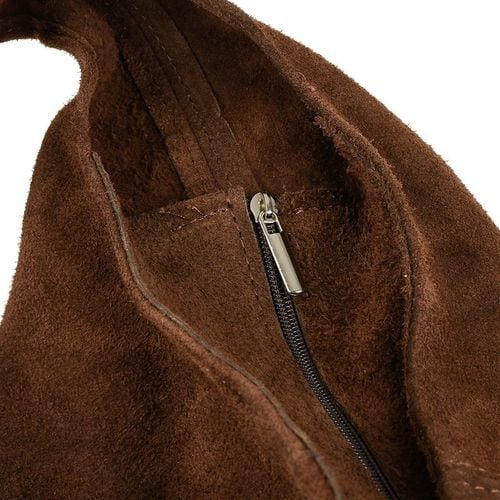 Torebka damska skórzana zamszowa pojemna shopper A4 klasyczna skóra włoska na Arena.pl