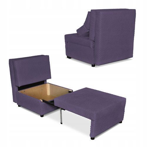 Zestaw KIMO funkcja spania sofa fotele Family Meble granat Twisster sztruks na Arena.pl