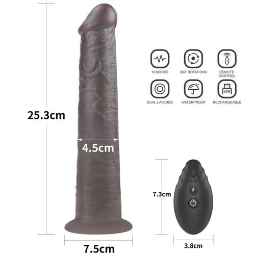 10'' dual layered platinum silicone rotator na Arena.pl