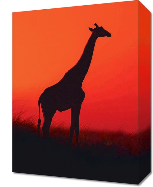 Obraz 30x40cm Żyrafa w Czerni zdjęcie 1
