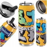 Kubek Termiczny Puszka 500 ml ORION Kolorowy Wzór Stal Nierdzewna