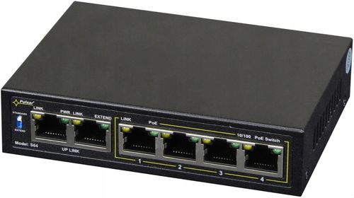 Switch PoE Pulsar S64 - 6 portów, 4xPoE, 2xUplink na Arena.pl