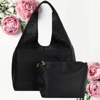 Damska Torebka Czarna Shopper na ramię miejska pojemna torebka Hobo
