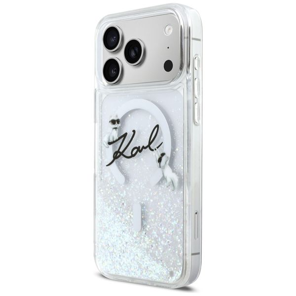 etui karl lagerfeld liquid glitter karl  script logo magsafe do zdjęcie 2