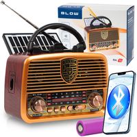 RADIO KUCHENNE PRZENOŚNE RETRO NA BATERIE SOLARNE BLUETOOTH ANTENA