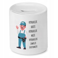 Skarbonka Dla Hydraulika Zawsze Dopomoże Prezent Z Nadrukiem Ze Zdjęciem