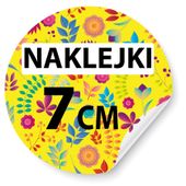 NAKLEJKI, ETYKIETY Z logo Firmy okrągłe 7cm 100szt