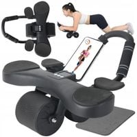 ROLLER DO TRENINGU MIĘŚNI BRZUCHA FIT PRO MAX LCD + uchwyt na smartphone