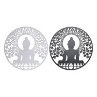 Dekoracja ścienna DKD Home Decor Metal Budda (2 Sztuk) (60 x 1 x 60 cm)