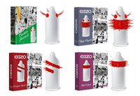 EGZO Stymulujące Prezerwatywy Mix Kolce Wypustki 4szt
