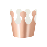 Korona papierowa różowe złoto na roczek urodziny