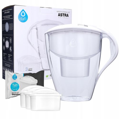 Dzbanek filtrujący wodę Dafi ASTRA 3L + 3x unimax na Arena.pl